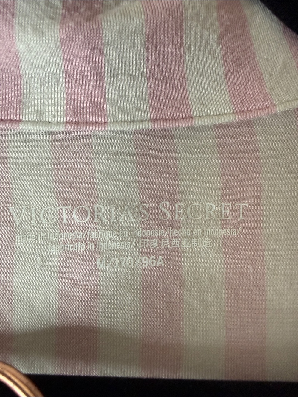 Victoria's Secret Pink and White Striped Pajama Set - Picture 2 of 11